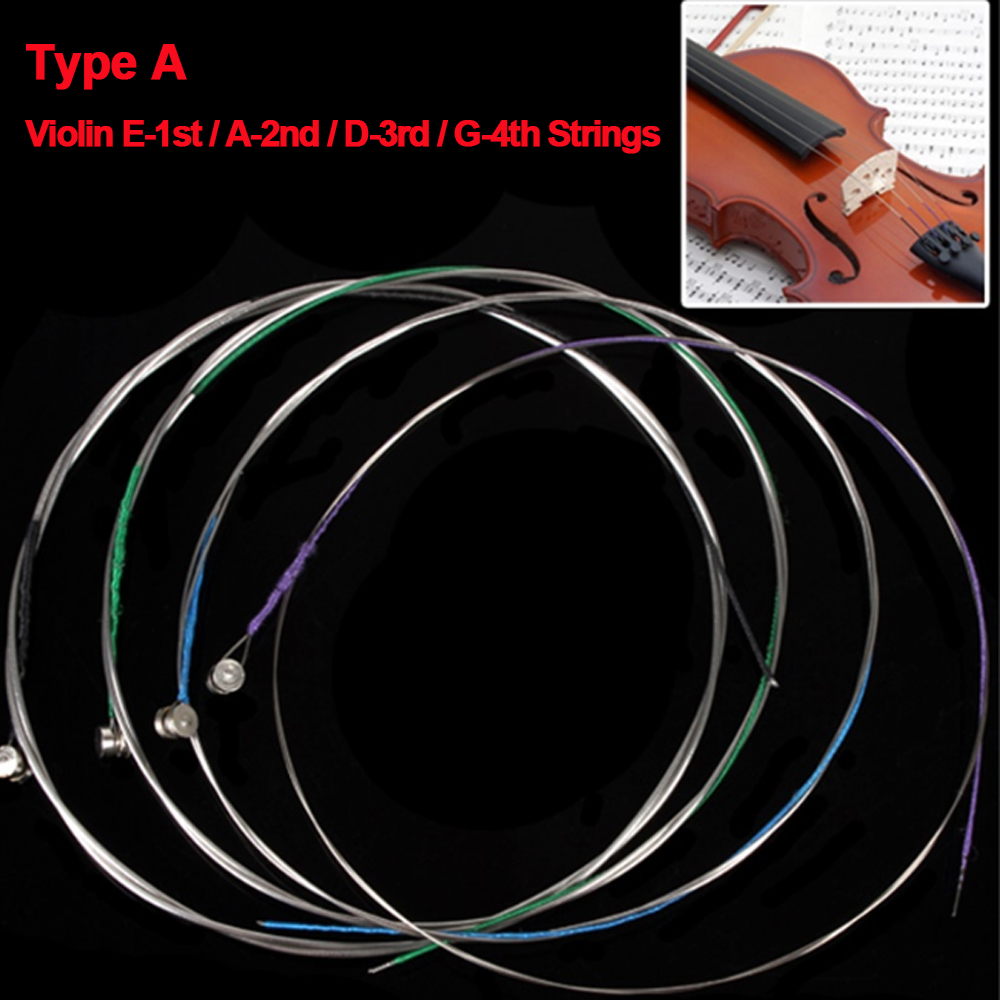 Musical Instrument Violin - 4 buah/set senar biola E-A-D-G inti