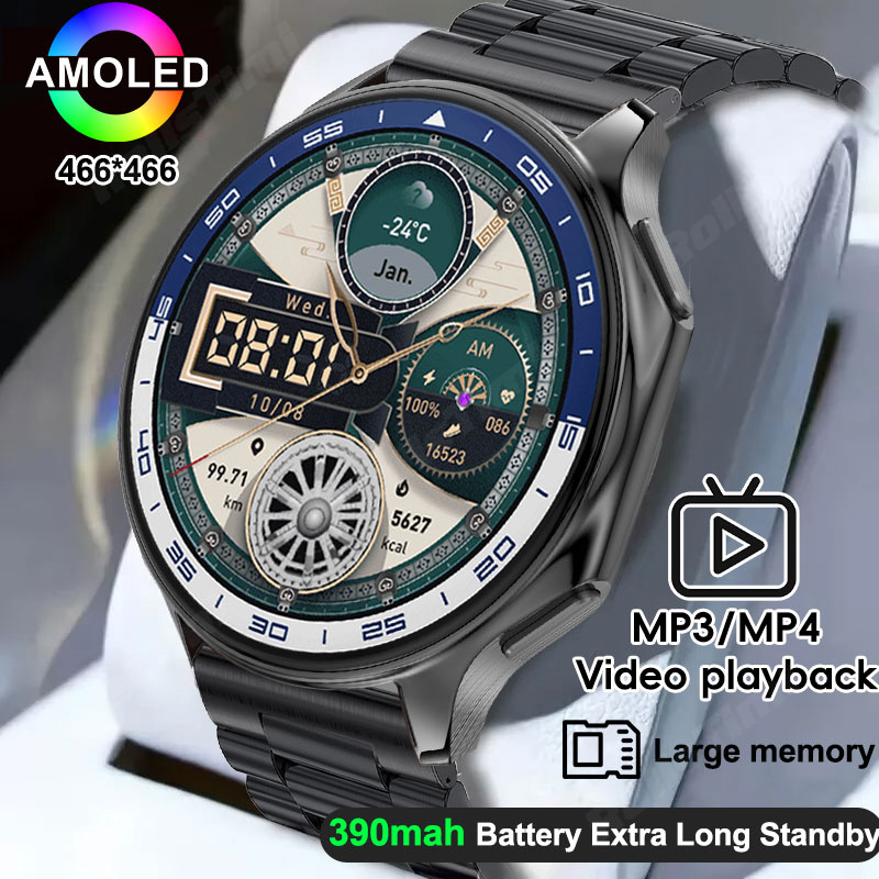 Musical Instrument Japanese - Jam tangan pintar AMOLED 1.43 pemutar