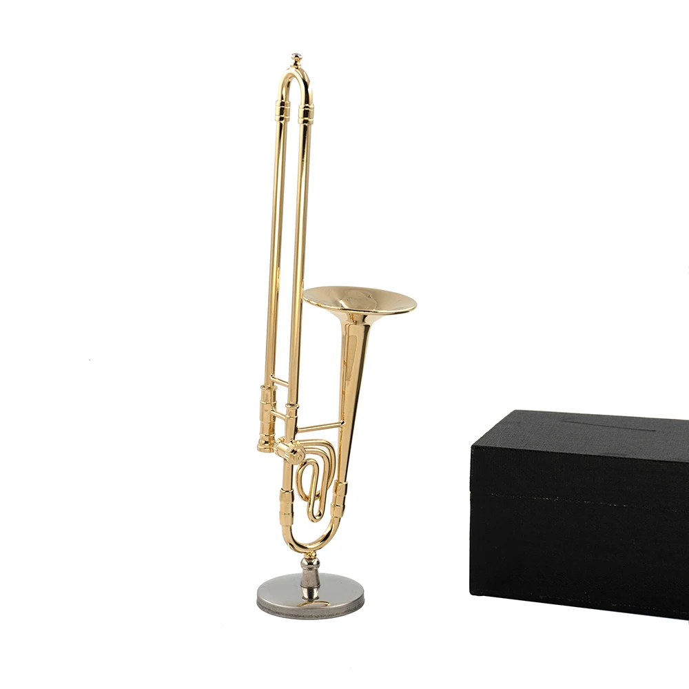 Musical Instrument Diy - Miniatur Tembaga Murni Trombone Model Mini