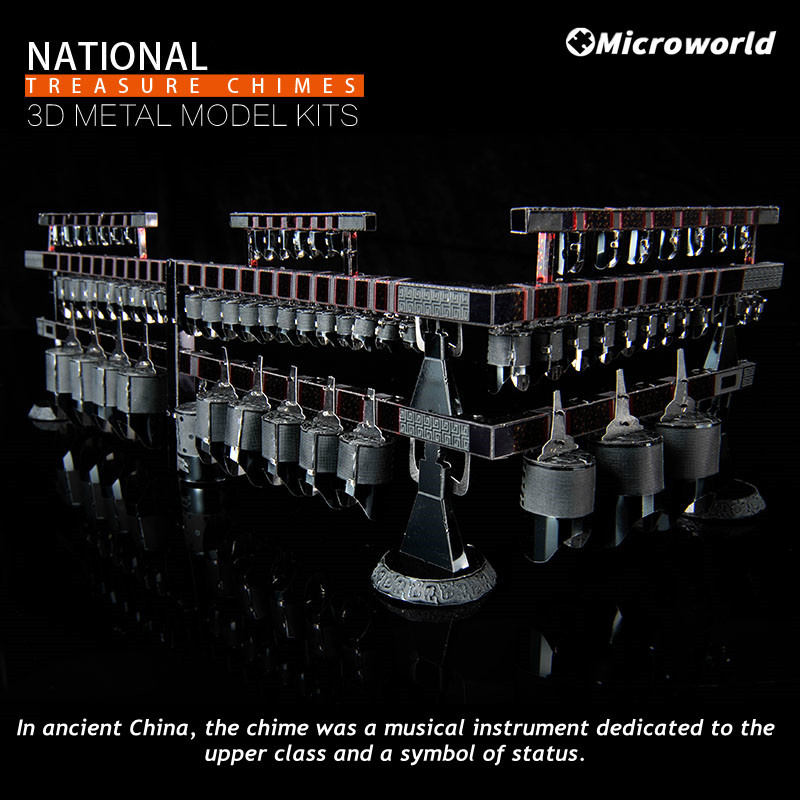 Musical Instrument Chimes - Microworld Kit bel Cina, teka-teki logam
