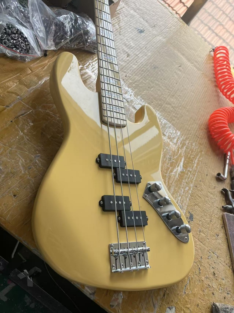 Bass Guitar Fretless - Bass elektrik 4 senar khusus, bodi
