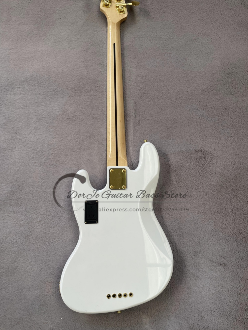 Bass putih 5 senar, bridge tet - Bass Guitar Fretless ulasan dan harga