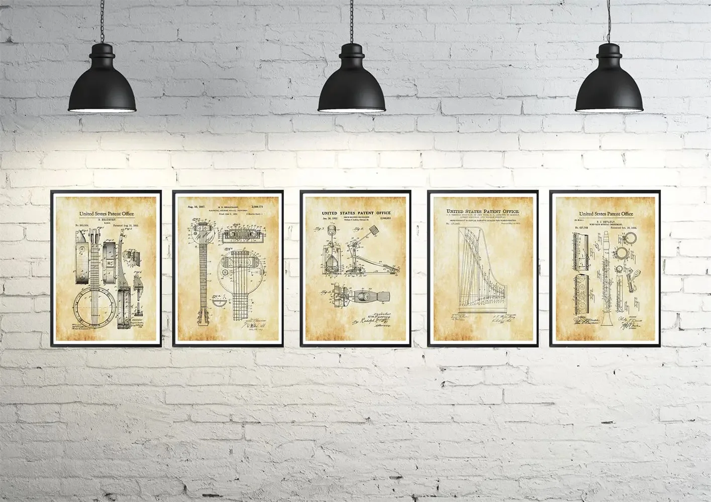 Poster Seni Dinding Alat Musik - Musical Instrument Painting ulasan dan harga