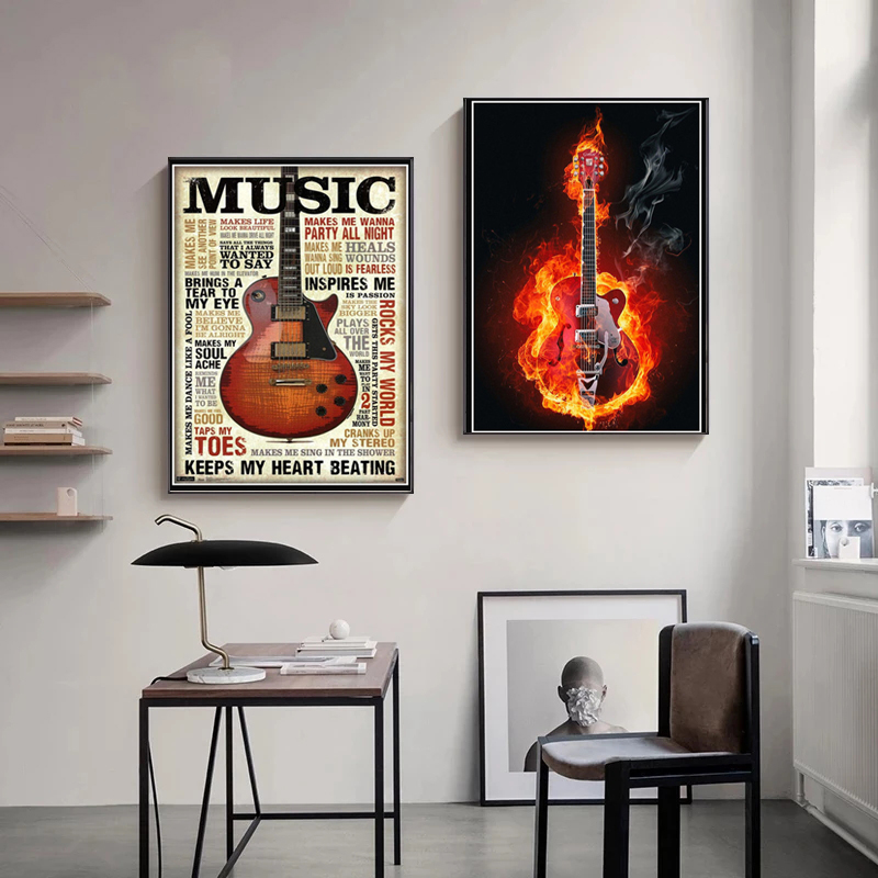 Notasi Koleksi Instrumen Gitar - Musical Instrument Painting ulasan dan harga