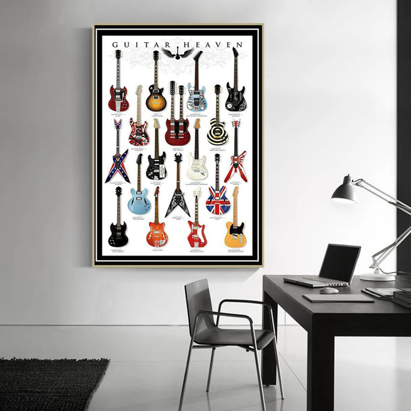 Notasi Koleksi Instrumen Gitar - Musical Instrument Painting ulasan dan harga