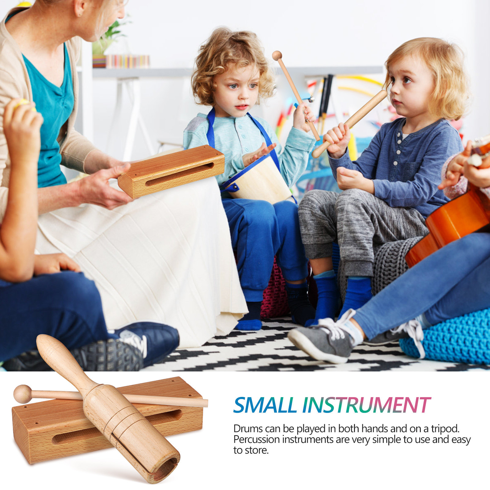 2 Set Blok Kayu Satu Nada deng - Musical Instrument Chimes ulasan dan harga