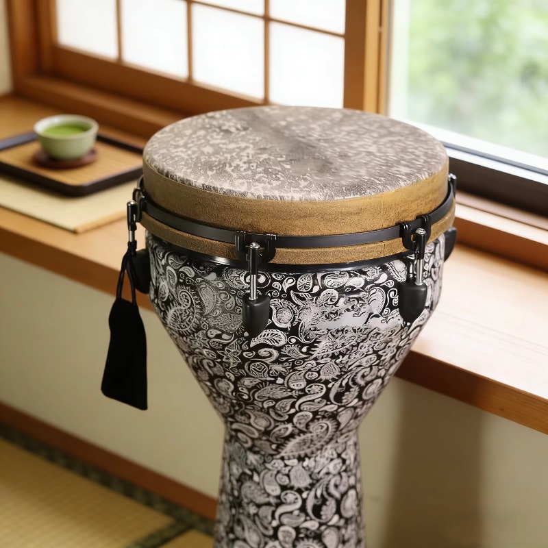 Drum Perkusi Tangan Kayu Ramah - Djembe Hand Drum ulasan dan harga