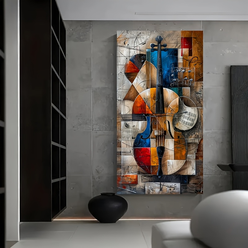 Poster Cello Abstrak Modern Ce - Musical Instrument Images ulasan dan harga