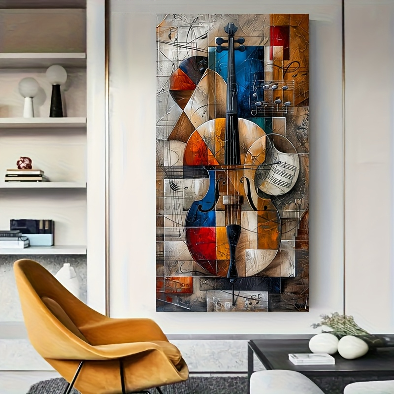 Poster Cello Abstrak Modern Ce - Musical Instrument Images ulasan dan harga